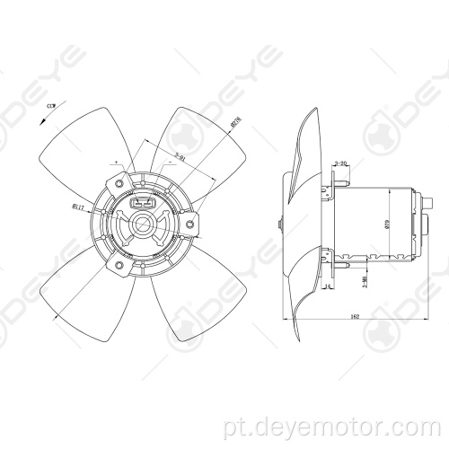 Ventiladores de radiador de novos produtos Autodc para VW BRASIL
